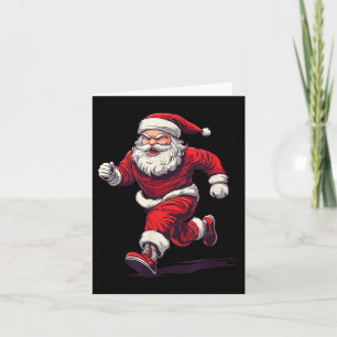 Geweldig hardloop Santa-pak voor joggen en Kerstmi Kaart