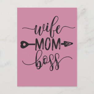 Geweldig idee voor Moederdag Gift Vrouw Mam Boss Briefkaart