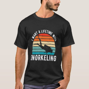 Geweldig ik wil een leven lang met snorkelen duike t-shirt