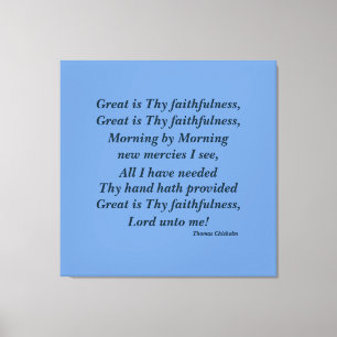 Geweldig is de Christelijke Muur Kunst met trouw Canvas Afdruk
