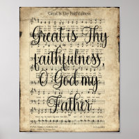 Geweldig is uw trouw Hymn met scripts
