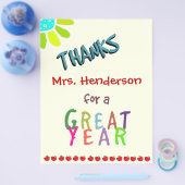 Geweldig jaar, klas bedankkaart flyer (Enkel)