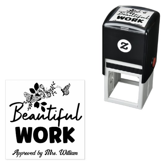 Geweldig Job Bloemen Grading Aanmoediging Leraar Zelfinktende Stempel (In situ)