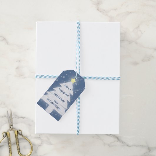 Geweldig kerstfeest cadeaulabel (Met Touw)