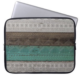 Geweldig koele trendy Azteekse geometrische patroo Laptop Sleeve