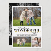 Geweldig leven 3 uur per dag | Kerstfotokaart Feestdagenkaart (Voorkant / Achterkant)