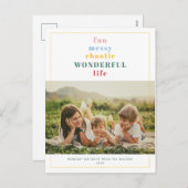 Geweldig leven Je aangepaste tekst Modern Foto Feestdagenkaart (Voorkant / Achterkant)