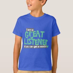Geweldig luisteraar kinder groen shirt