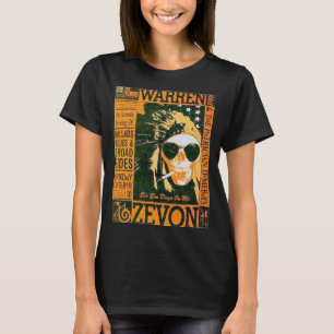 Geweldig model Warren Art Zevon Cool Graphic Cadef T-shirt