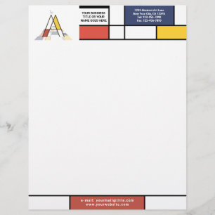 Geweldig modern kunstmonogram. Brief A Letterhead Briefhoofd