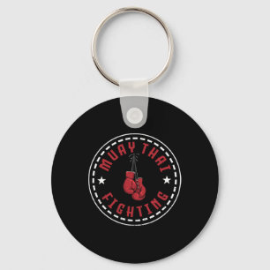 Geweldig Muay Thai-vechtontwerp Kickboxer MMA Trai Sleutelhanger