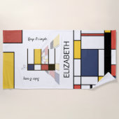 Geweldig neoplasticisme Art Monogram. Brief E Strandlaken (Voorkant)