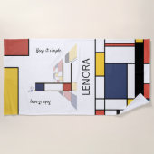 Geweldig neoplasticisme Art Monogram. Letter L Strandlaken (Voorkant)