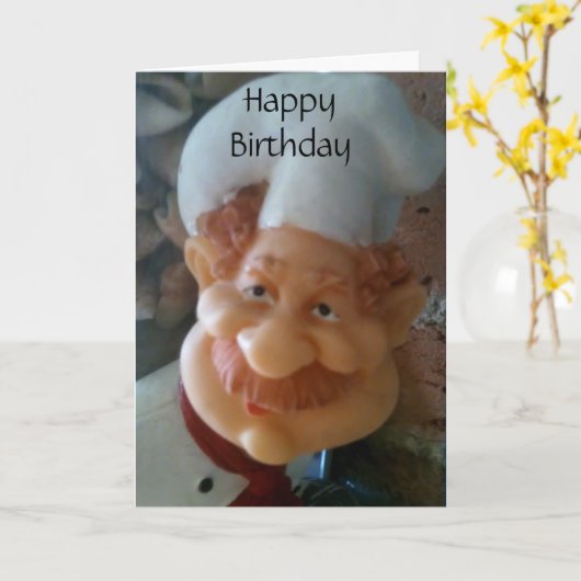 GEWELDIG OP MIJN "FAVORITE CHEF" KAART (Gele Bloem)