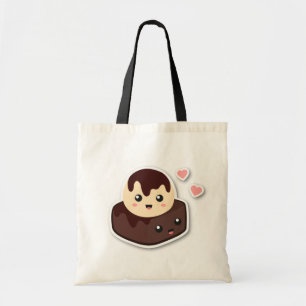 Geweldig paar vanille-ijs en brownie tote bag