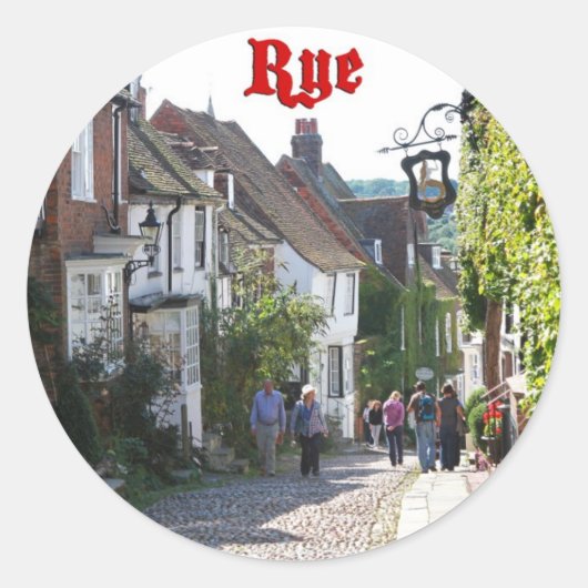 Geweldig! Rye England Ronde Sticker (Voorkant)