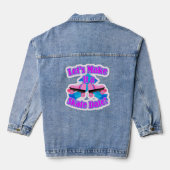 Geweldig Schaats Date Totally Fun Roller Schaats A Denim Jacket (Achterkant)