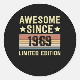 Geweldig sinds 1969 Verjaardag Ronde Sticker
