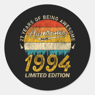 Geweldig Sinds 1994 Limited Edition Verjaardagscad Ronde Sticker