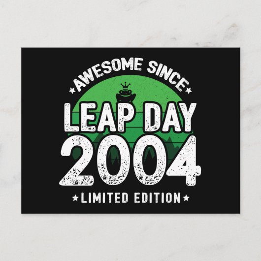 Geweldig sinds 2004 Schrikkeldag 29 Februari Verja Briefkaart (Voorkant)