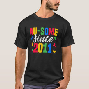 Geweldig sinds 2011 14 jaar oud Autisme bewustzijn T-shirt