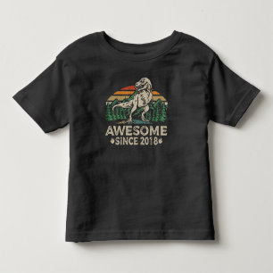 Geweldig sinds 2018 Dinosaur 6 Jaar 6e Verjaardag Kinder Shirts