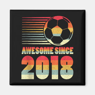 Geweldig sinds 2018 Voetbal 8e Verjaardag Tank Top Magneet
