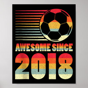 Geweldig sinds 2018 Voetbal 8e verjaardag Tank Top Poster