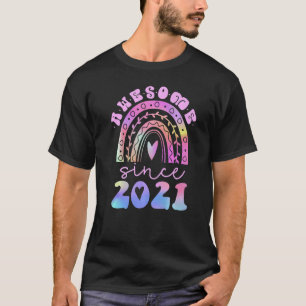 Geweldig sinds 2021 2 jaar oud Tie Dye Hart 2e B T-shirt