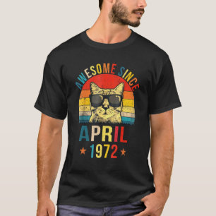 Geweldig sinds april 1972 50ste verjaardag Kat T-shirt