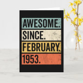 Geweldig sinds februari 1953 Verjaardag Kaart (Gele Bloem)