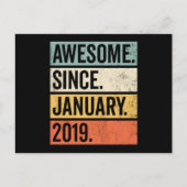 Geweldig sinds januari 2019 Verjaardag Briefkaart (Voorkant)