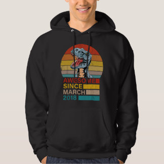 Geweldig sinds maart 2018 dinosaurus 3 jaar oud ve hoodie