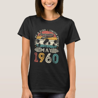 Geweldig sinds mei 1960 Vintage Retro 65e verjaard T-shirt