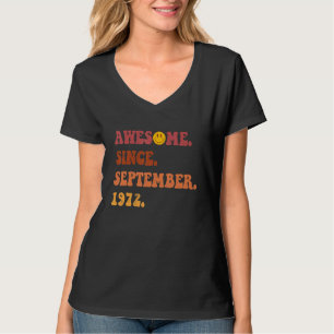 Geweldig sinds september 1972 Retro Groovy 50 jaar T-shirt
