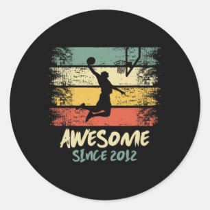 Geweldig sinds verjaardag in 2012 Bysketbyll-spele Ronde Sticker