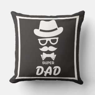 Geweldig Super Pap Face met Mustaches, Pet, sungla Kussen