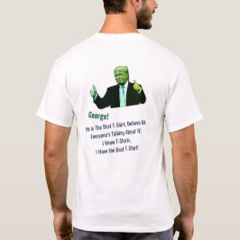 Geweldig T-shirt! Grappige Donald Trump foto naam T-shirt