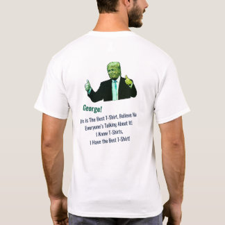Geweldig T-shirt! Grappige Donald Trump foto naam T-shirt