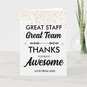 Geweldig Team Geweldig Personeel Bedanktkaart Me Kaart