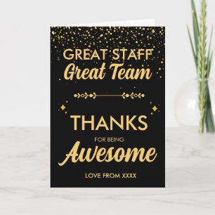 Geweldig Team Geweldig Personeel Dank U Kaart   Me