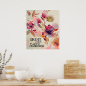 Geweldig: Thy Faithfulness Beloved Hymn Poster (Keuken)