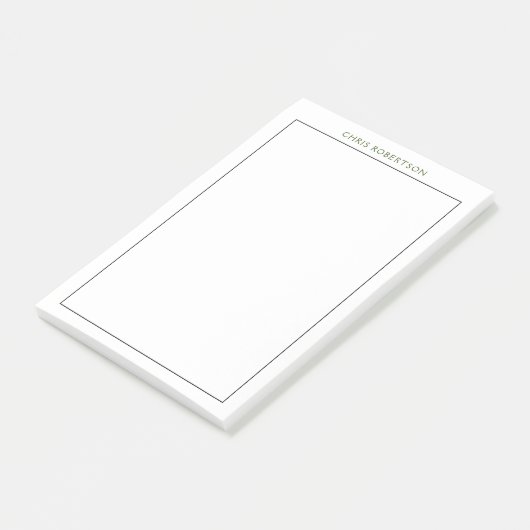 Geweldig Uitstekend Jouw naam Zwart Wit Aangepast Post-it® Notes (Schuin)