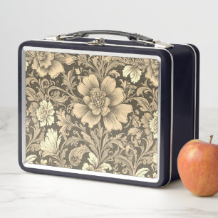 Geweldig vintage sepia bloempatroon