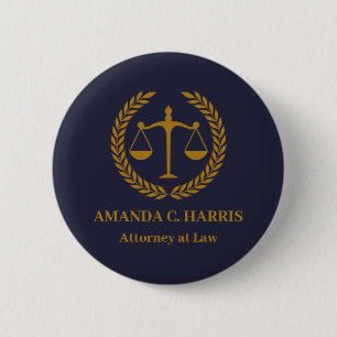 Geweldig voor advocaten, rechters, griffiers, ronde button 5,7 cm