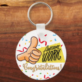 Geweldig werk gefeliciteerd sleutelhanger (Achterkant)