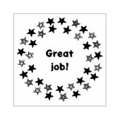 Geweldig werk, in sterrenkring, rubberen stempels (Afrduk)