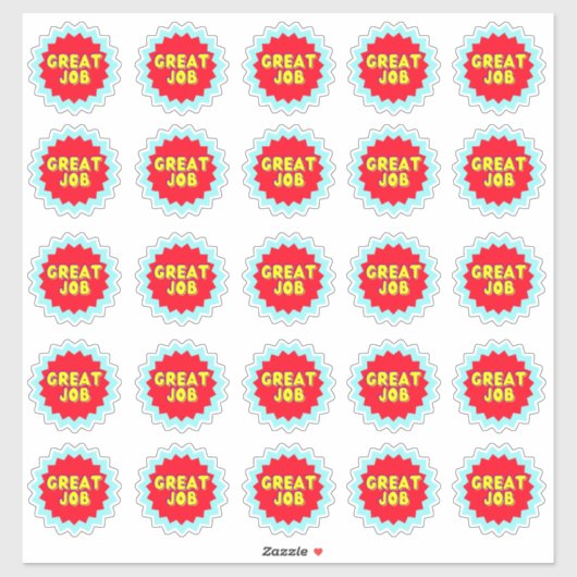 Geweldig werk Kleurrijke beloning Teacher Stickers (Vel)