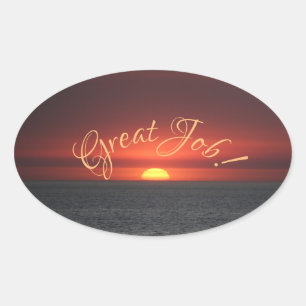 Geweldig werk! ovale sticker