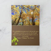 Geweldig Werk Persoonlijke Herfstblad Bestemming B Bedankkaart (Binnen)